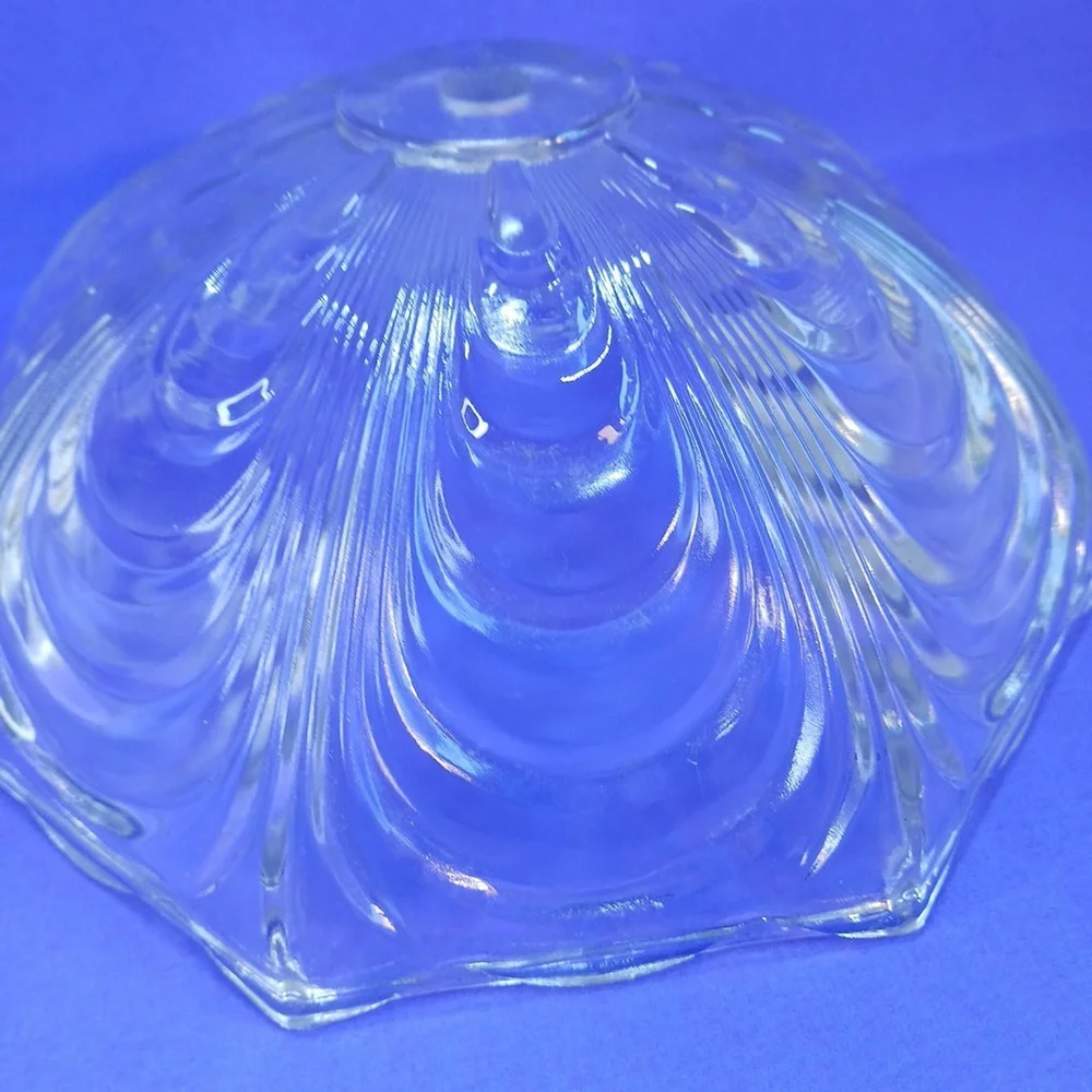 Vintage Art Deco Pressed Glass 9 Inch Ceiling Fixture Cover
